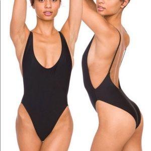American Apparel Nylon Tricot High-Cut One-Piece